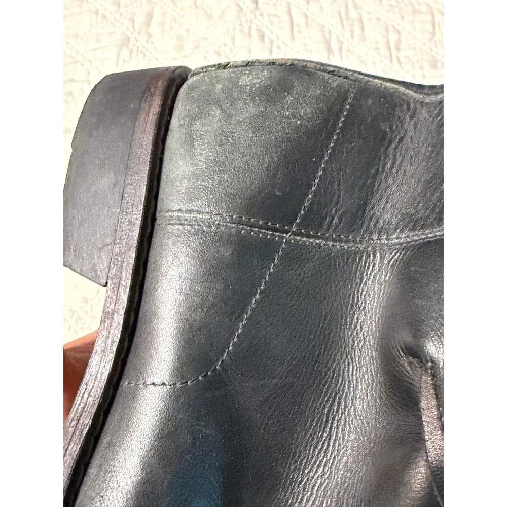 Timberland Colrain Mens Black Leather Side Zip Ankle Boots Made in Italy 12M
